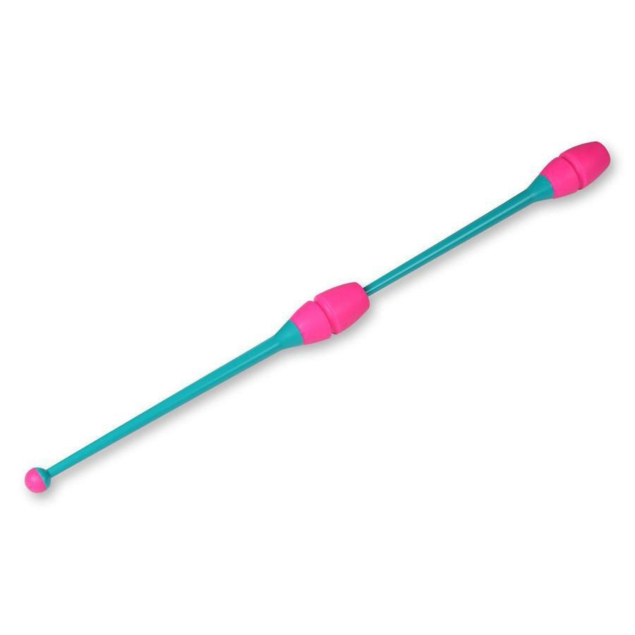 Булавы для худ. гимнастики INDIGO, IN018-BP, 41 см, пластик, каучук, в компл. 2шт, бирюз-роз