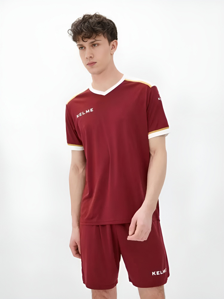 Футбольная форма KELME Short Sleeve Football Uniform Burgundy