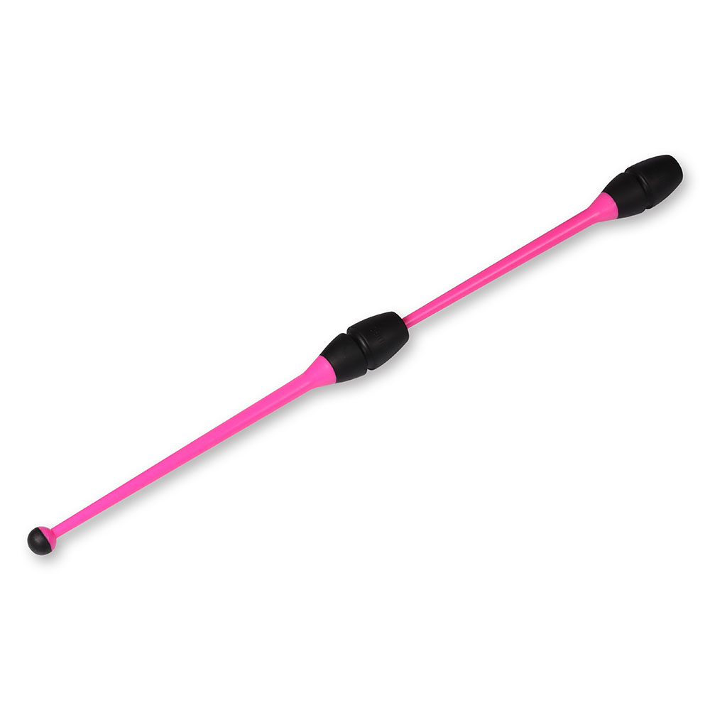 Булавы для худ. гимнастики INDIGO, IN019-PB, 45 см, пластик, каучук, в компл. 2шт, розово-черный