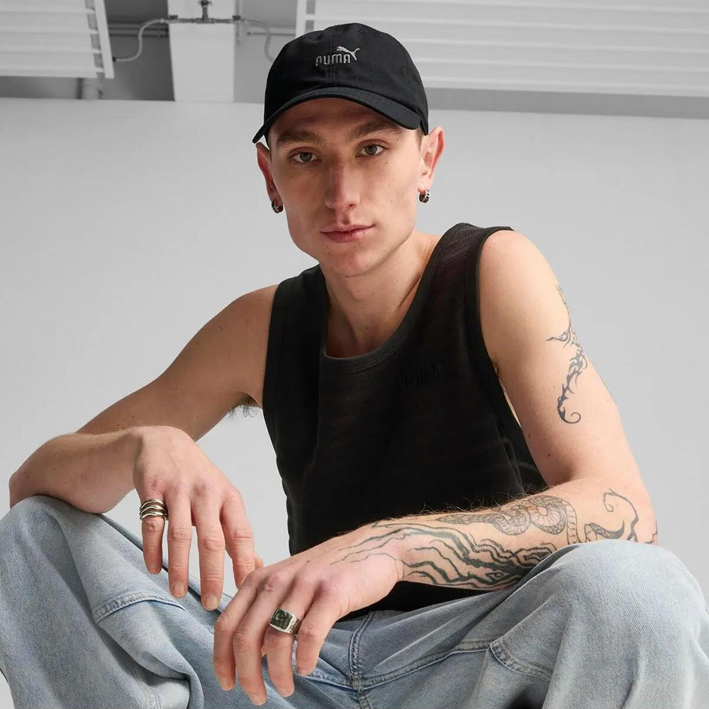 Бейсболка спорт. PUMA ESS Elevated BB Cap, 02598301, 100% хлопок, черный