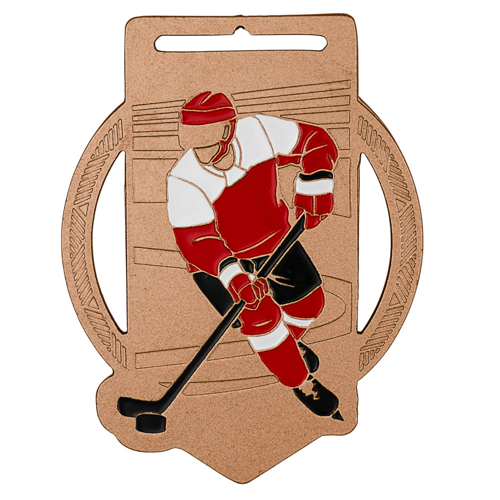 Медаль MZP 700-75/B хоккей (70х55 мм, s-3 мм)