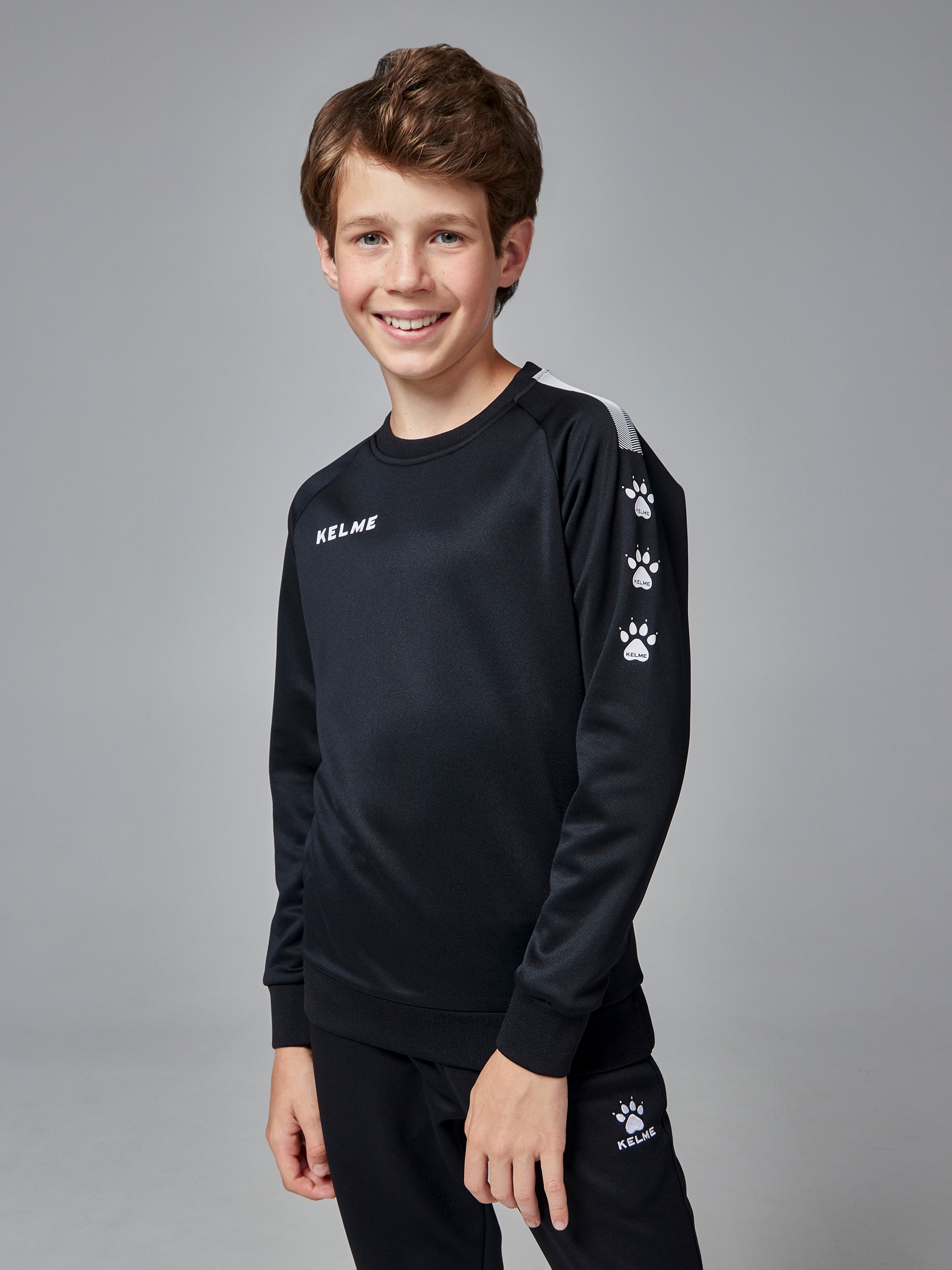 Детский свитшот KELME Knitted Round Black