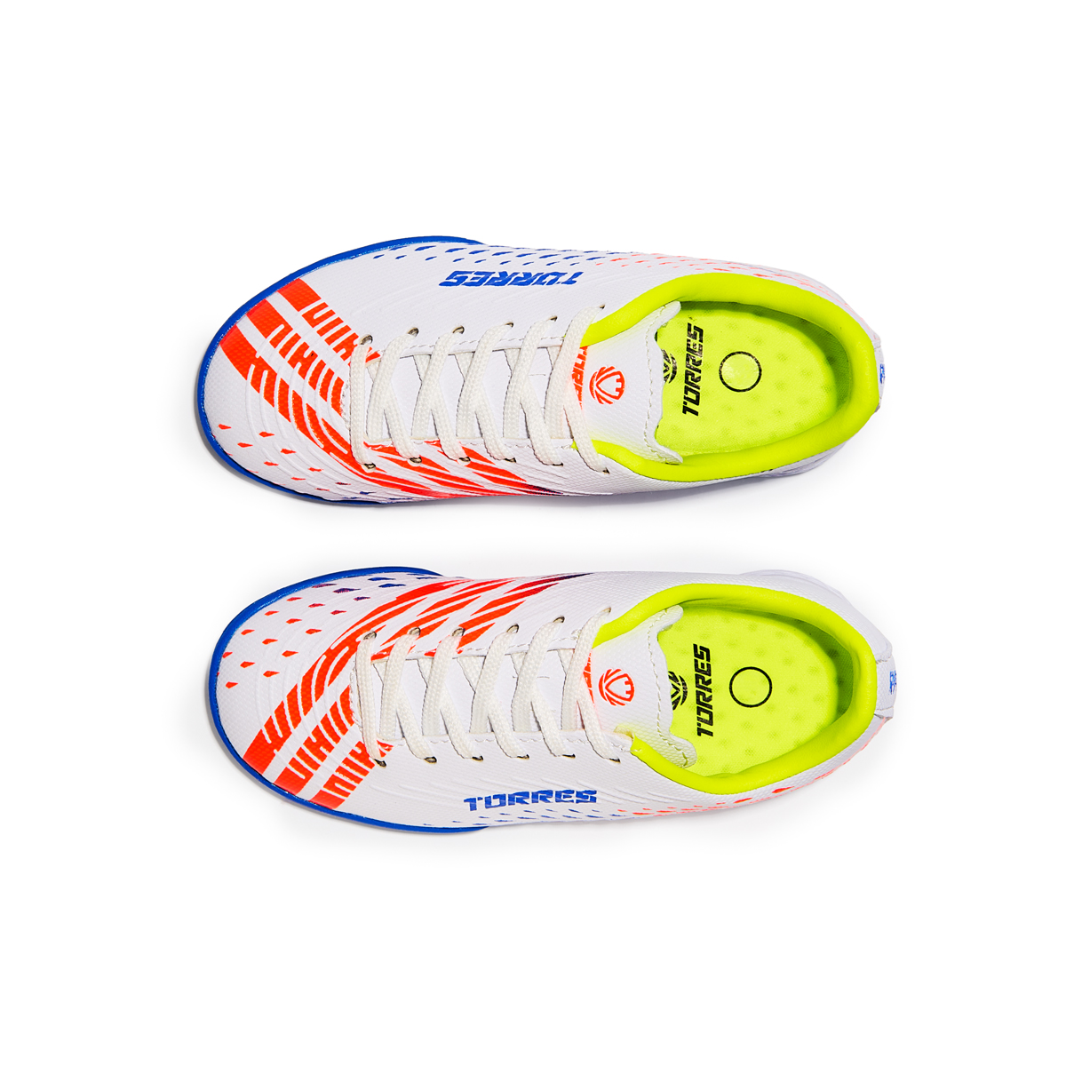 Бутсы зальные TORRES RAYO KID детские, TS134235-234-30, р.30, резина,ПУ,текстиль, бело-синий