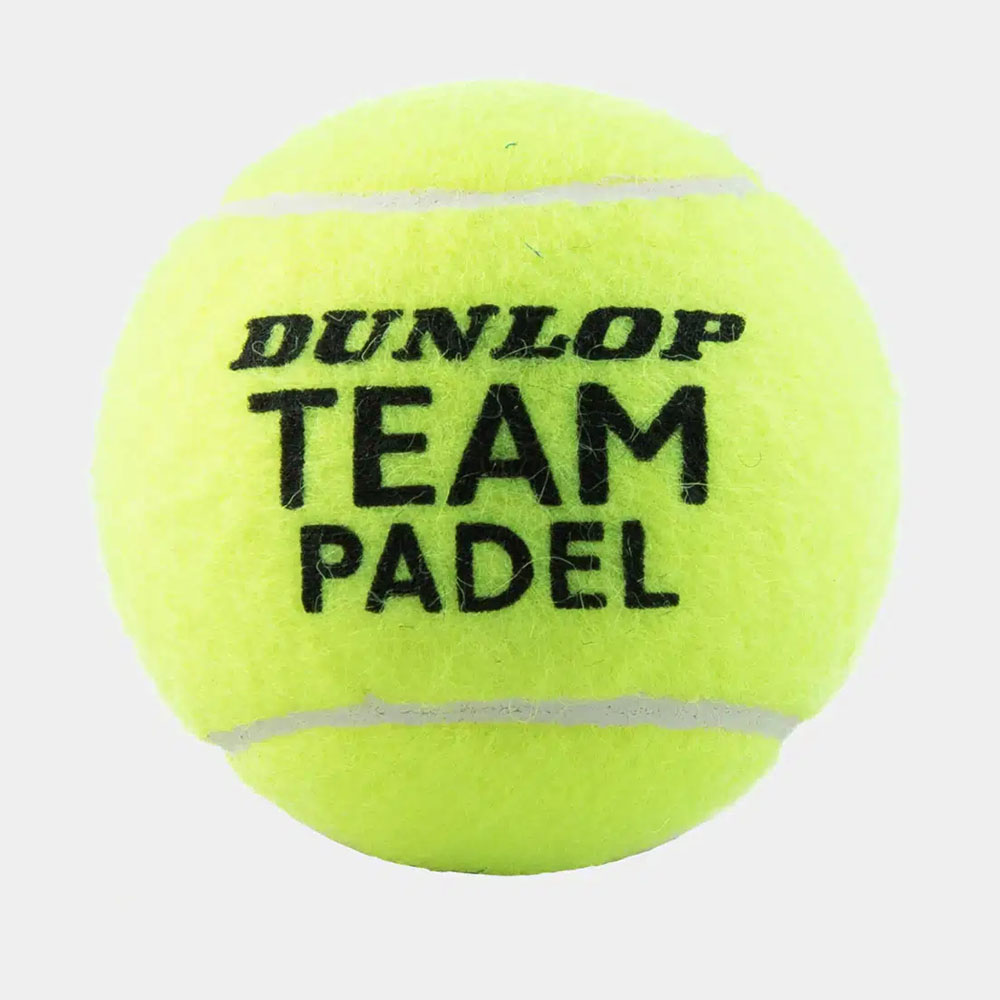 Мяч для падела Dunlop Team Padel, 601553, уп.3 шт, сукно, нат.резина,желтый