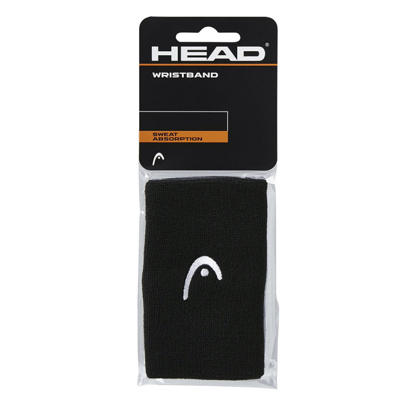 Напульсники HEAD 5", 285070-BK, ширина 12,7 см, 90% нейлон, 10% эластан, черный