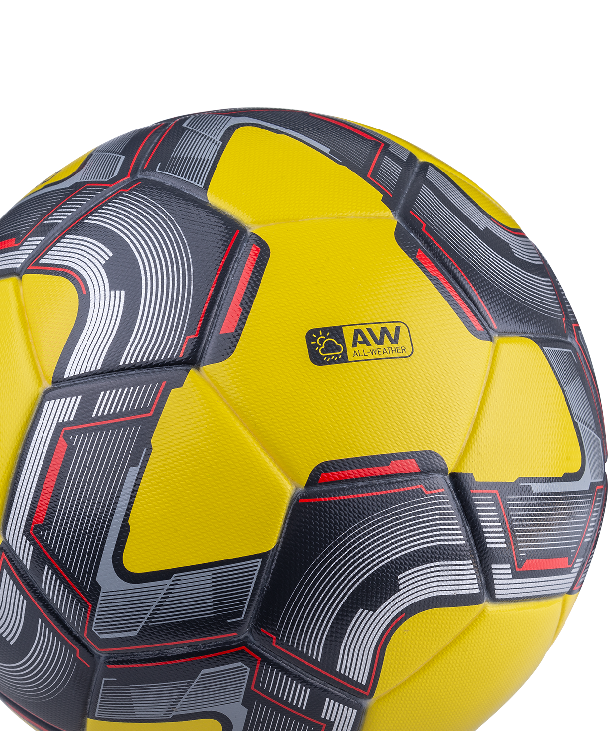 Мяч футбольный JOGEL Grand №5, желтый/серый/красный, размер 5