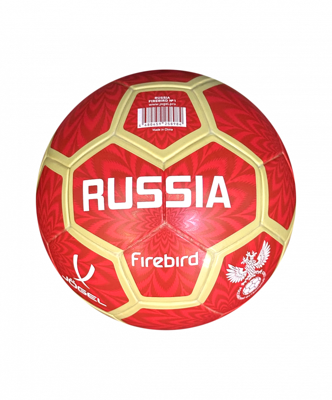 Мяч футбольный JOGEL Russia Firebird №1, размер 1