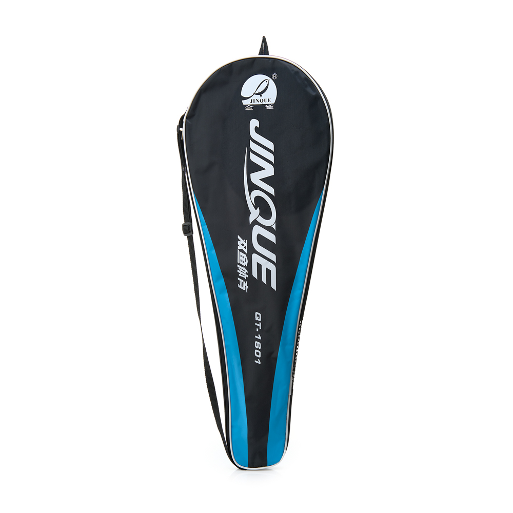 Ракетка для бадм. DOUBLE FISH JINQUE QT-1601, для продвинутых,карбон со струнами,литая,голубой