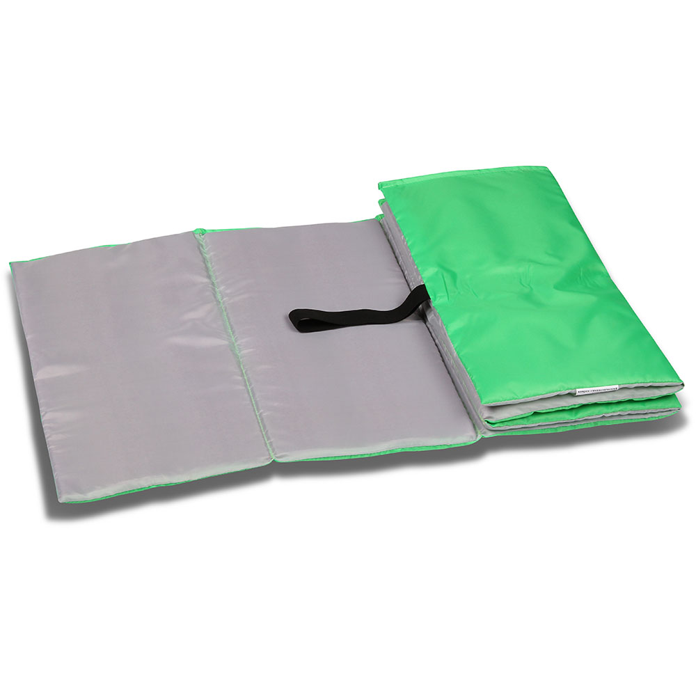 Коврик гимнастический детский INDIGO, SM-043-LGG, полиэстер, стенофон, салатово-серый