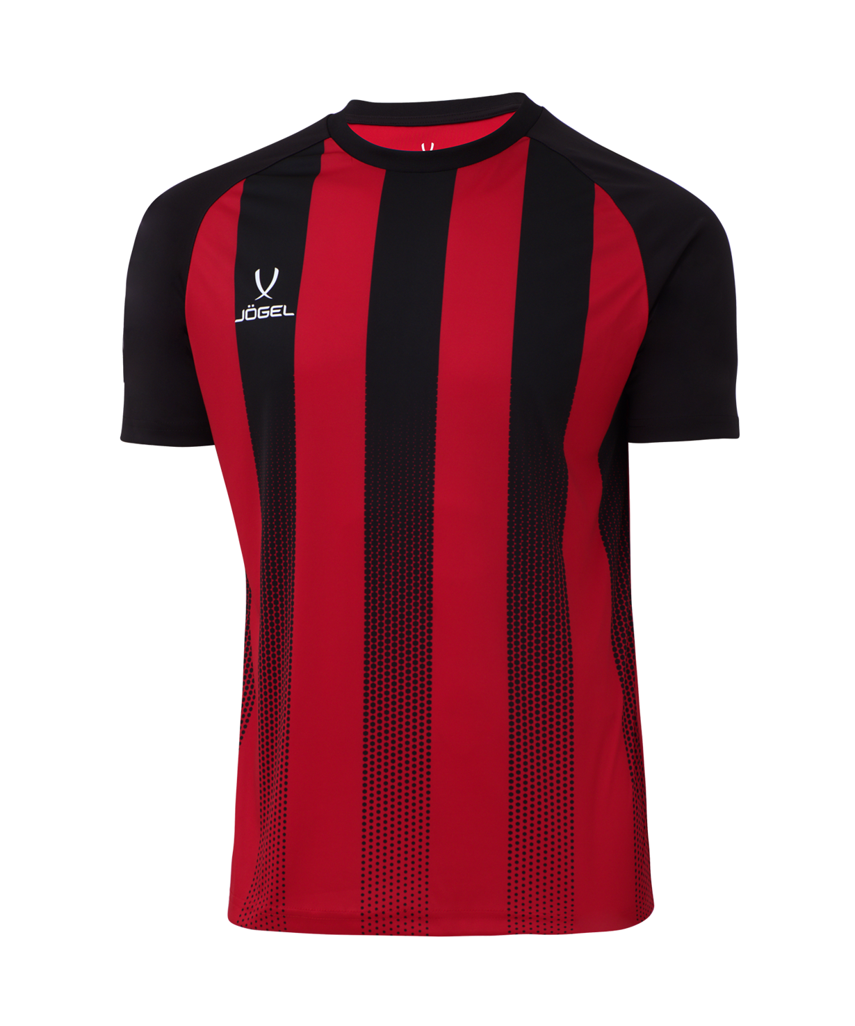 Футболка игровая JOGEL CAMP Striped Jersey, красный/черный, детский