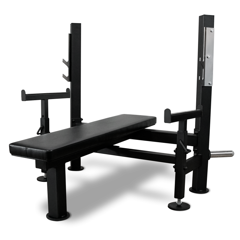 Скамья для жима лёжа со страховочными упорами BRONZE GYM PARTNER ML-902