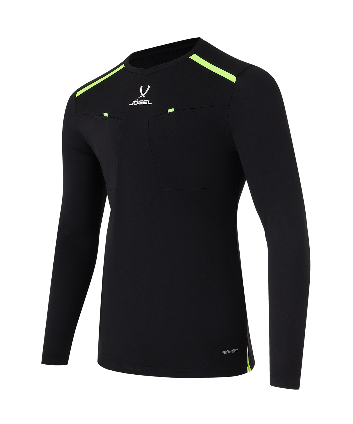 Футболка судейская с длинным рукавом JOGEL DIVISION PerFormDRY Referee LS Tee, черный