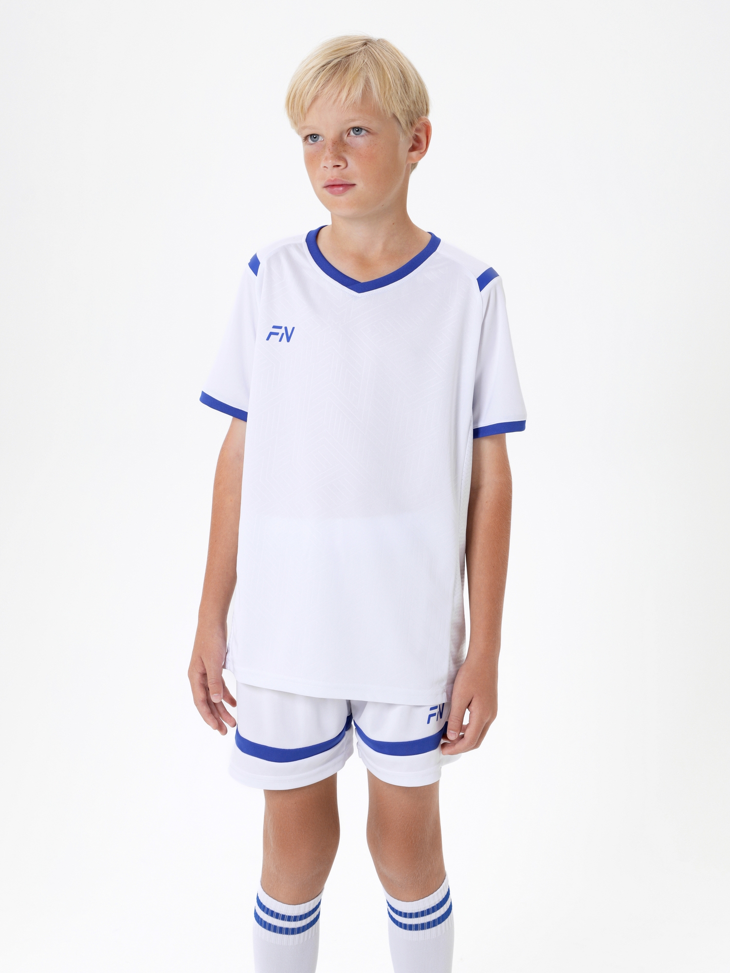 Детская футбольная форма FN Spirit Kid (White/Blue)
