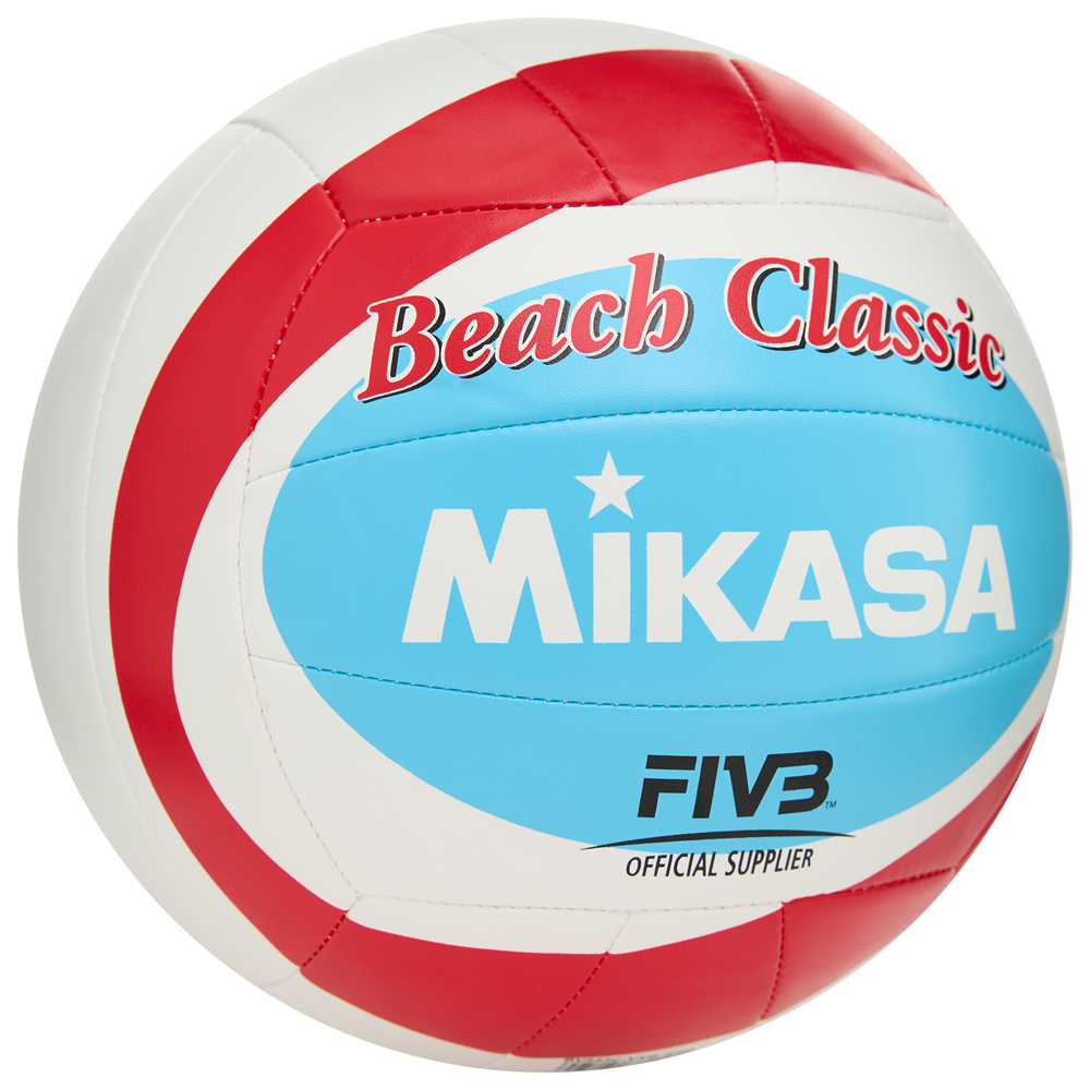 Мяч вол. пляжн. MIKASA BV543C-VXB-RSB, 18 панелей,синт.кожа (ТПУ), маш.сш.,бут.кам,бело-сине-красный