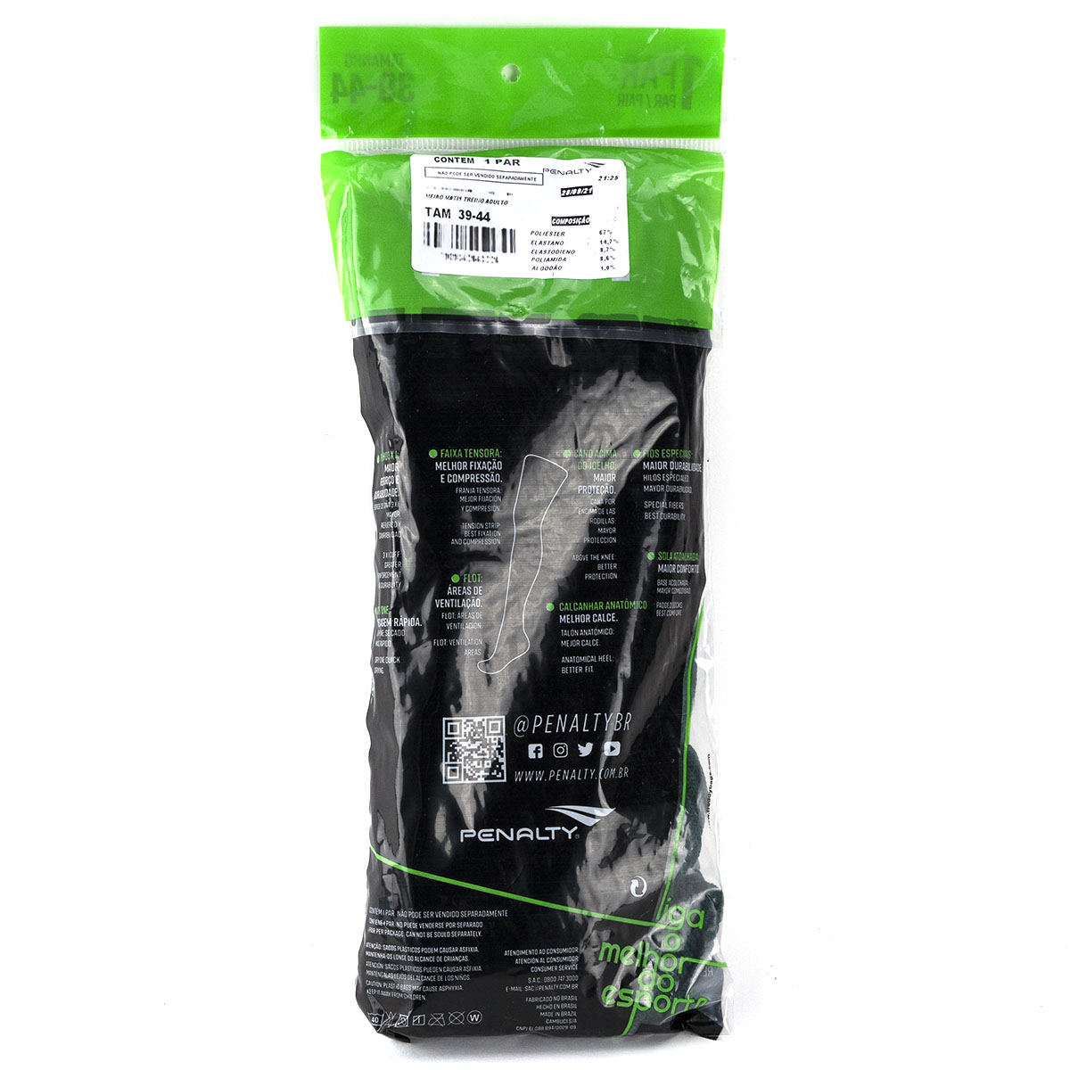 Гетры футб. PENALTY MATIS TREINO, 4107886991UN, р.39-44, полиэст/полиамид, эласт, сине-белые