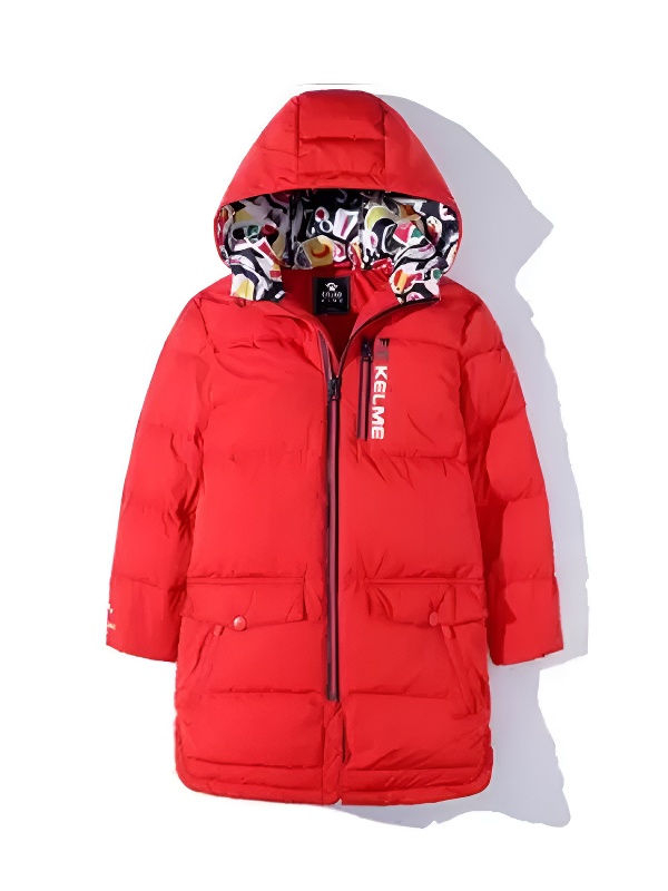 Детский пуховик KELME Boy's Mid-Length Down Jacket Red
