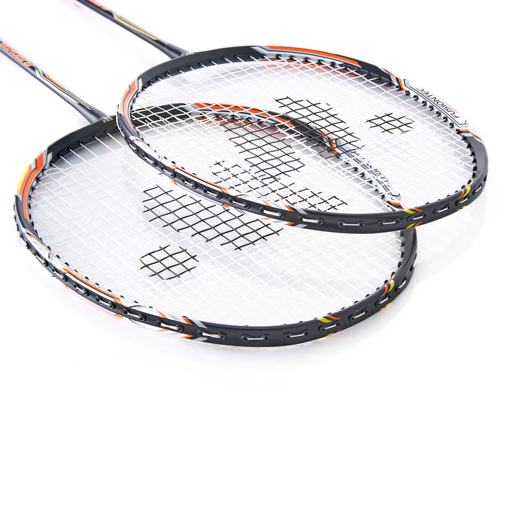 Набор для бадминтона WISH Fusiontec 799K, 2 ракетки, стал. стерж, алюм. обод, со струнами, оранж.