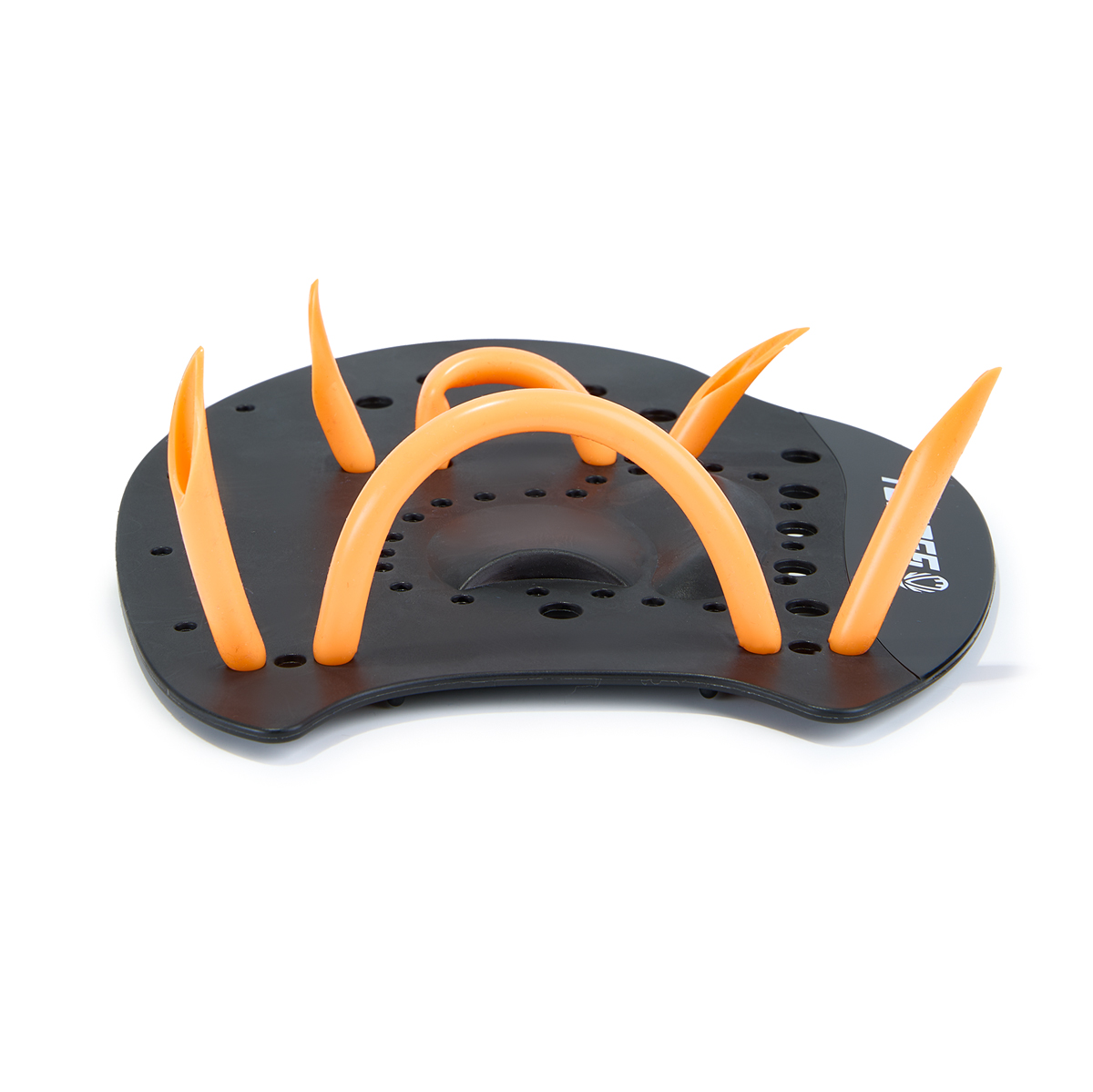 Лопатки для плавания TORRES, Арт.SWP112402BL, р.M, черно-оранжевый