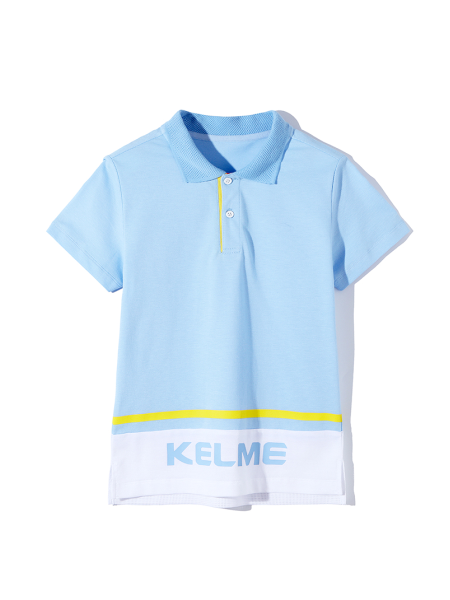 Детская футболка-поло KELME Boys Short Sleeve T-Shirt Light Blue