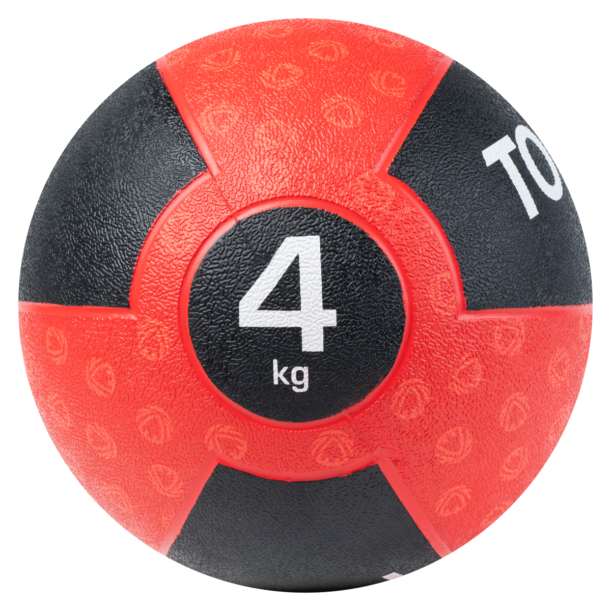 Медбол TORRES 4 кг, AL00234 резина, диаметр 22,9 см, красно-черный