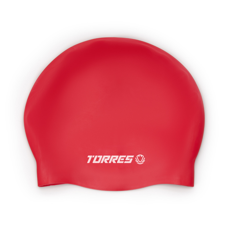 Шапочка для плав. TORRES, SW-12507RD, красный, силикон
