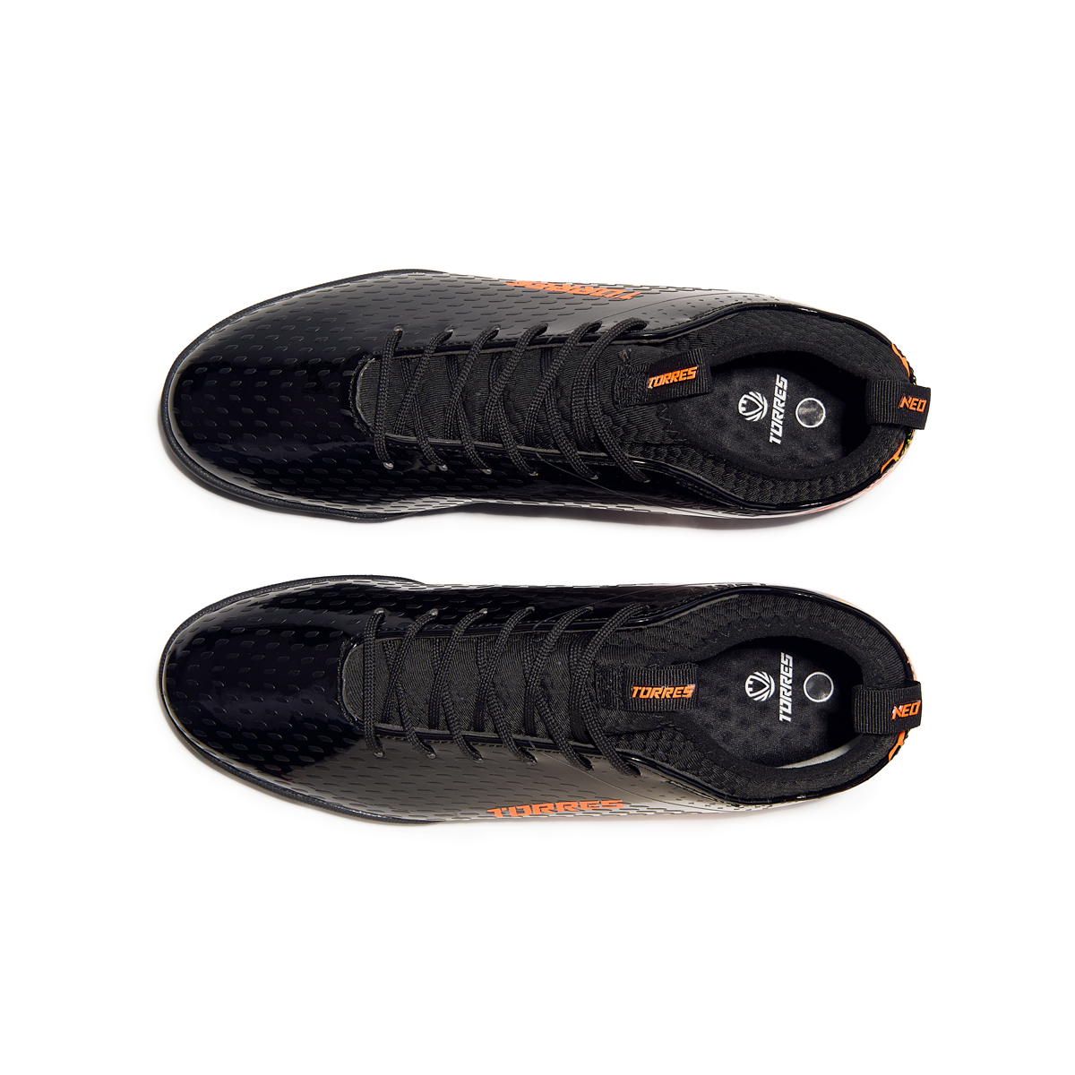 Бутсы футб.(многошиповки) TORRES NEO-J подр. TS234239-146-37,р.37,с носком,резина,ПУ,текст,чёрн-оран