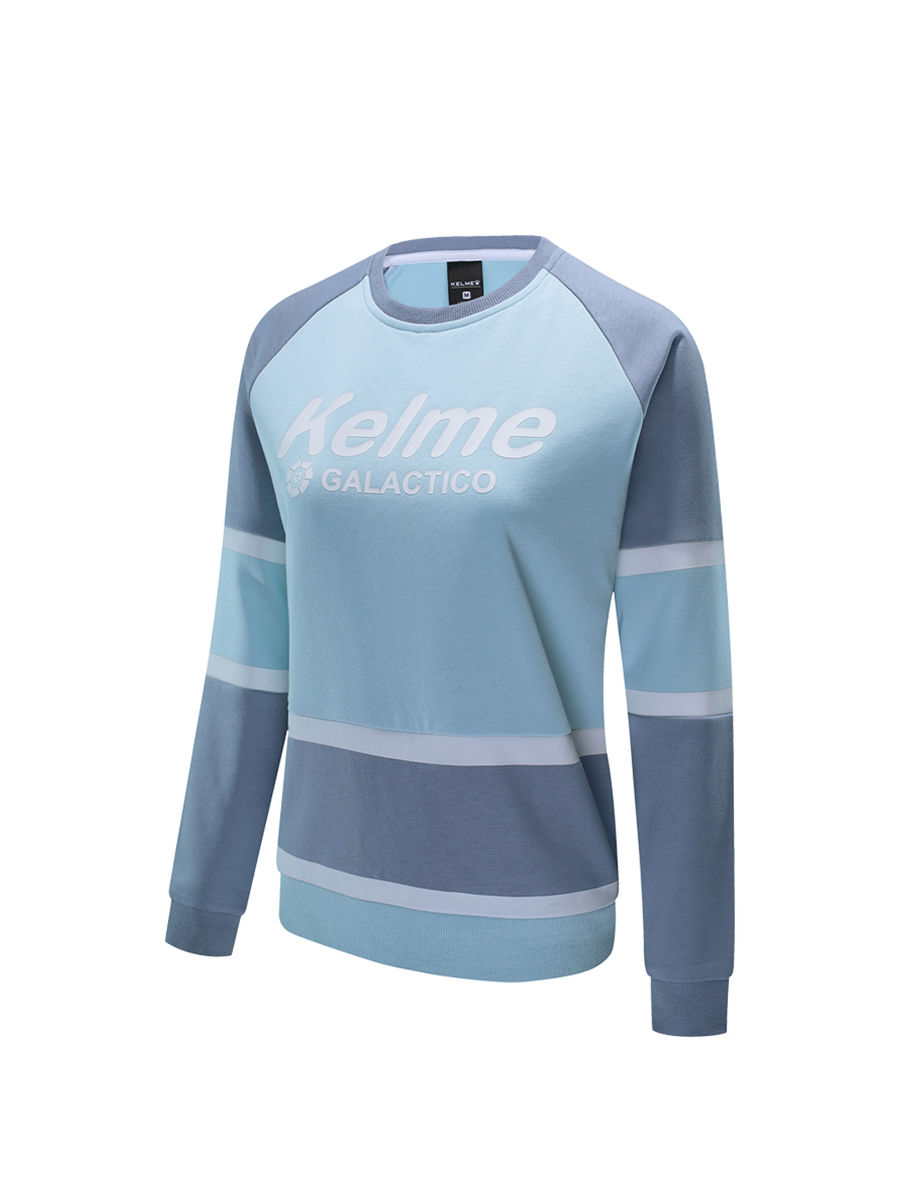Свитшот KELME Women's Round Neck Sweater (Light Blue/Grey)