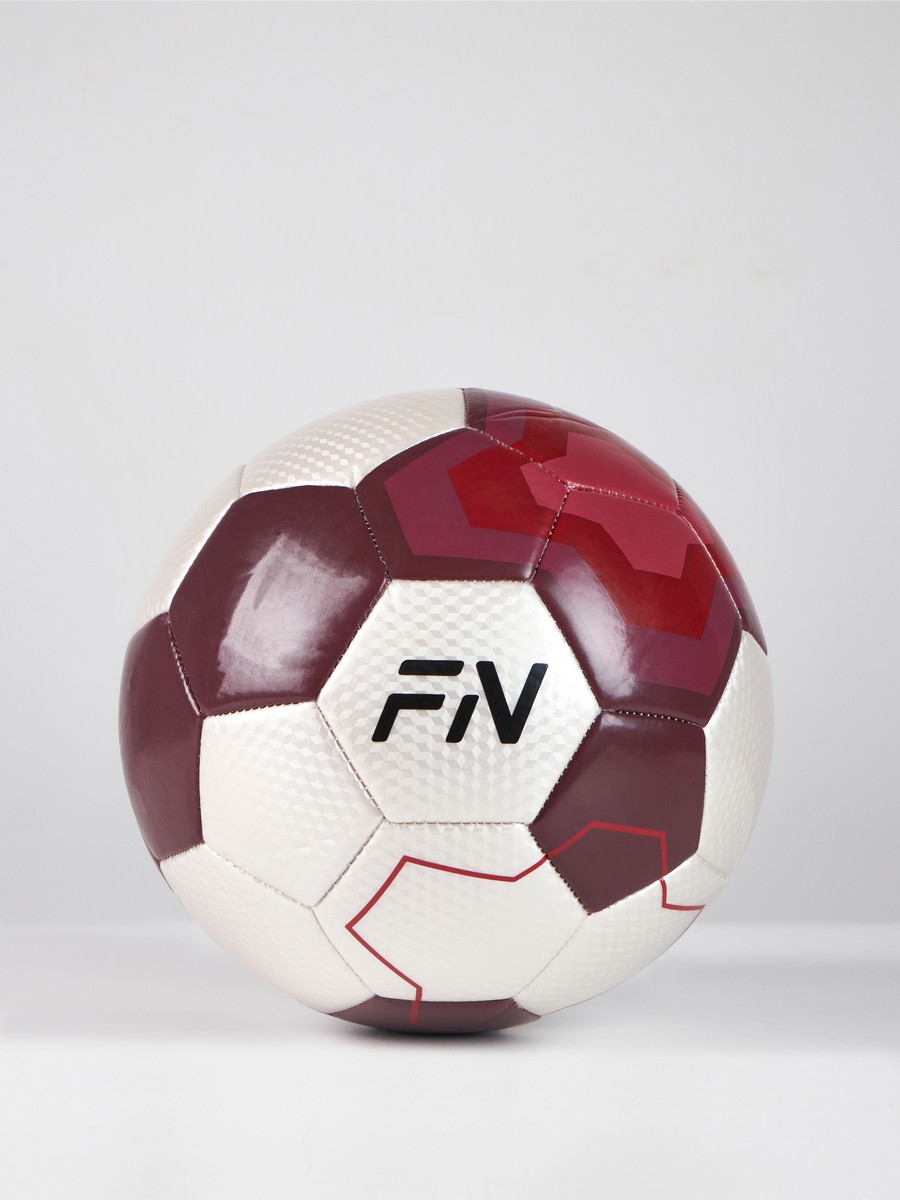 Футбольный мяч FN Football Ball (Машинная сшивка + Термосклейка) (White/Burgundy)