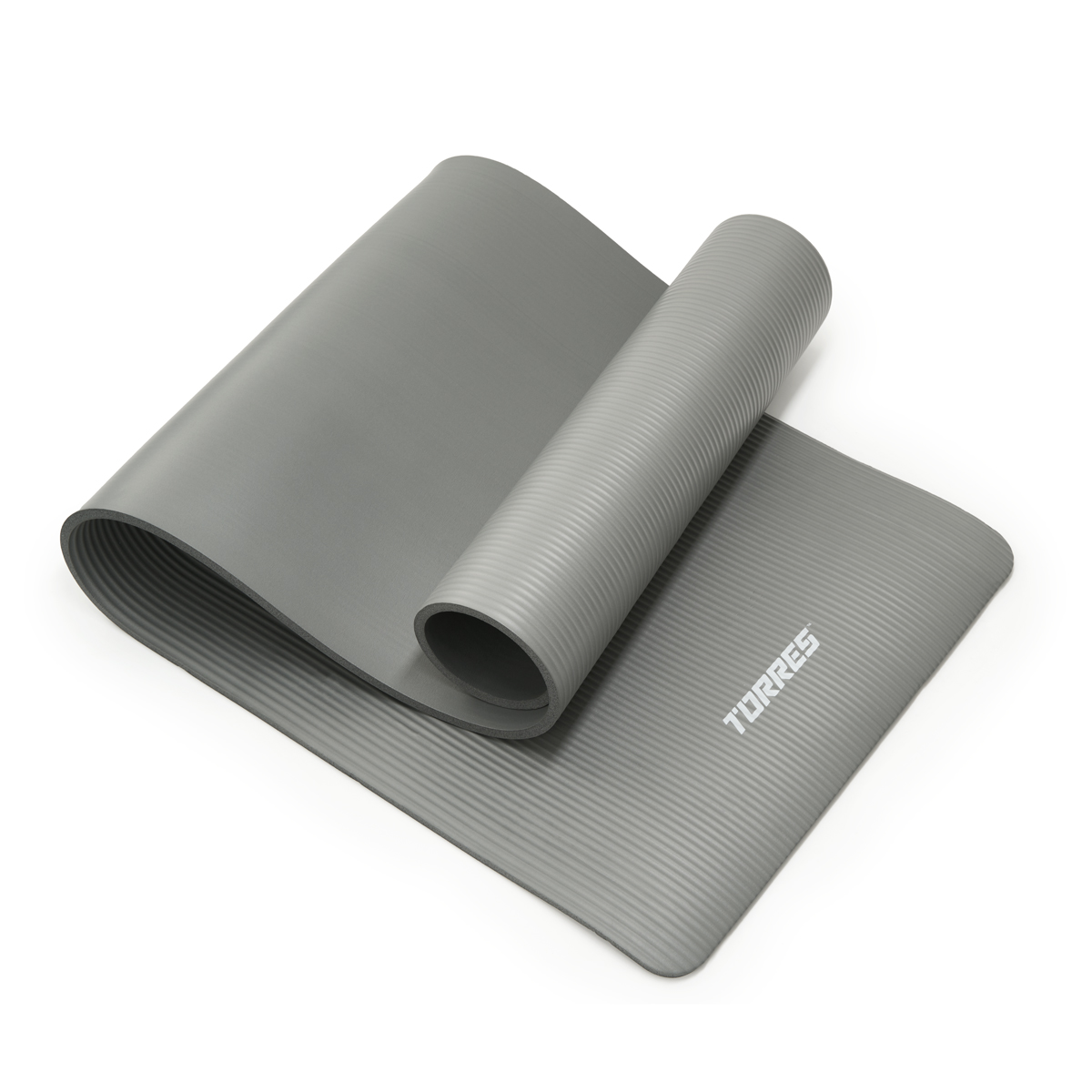 Коврик для йоги TORRES SOFT, YL10112, NBR(синт.каучук), толщина 1,2 см, серый