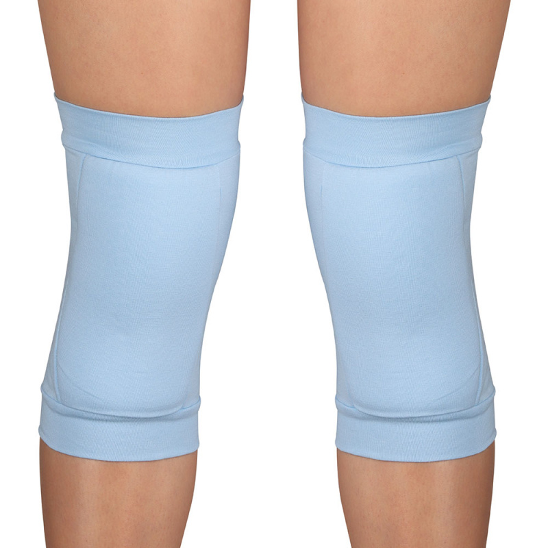 Наколенники для гимнастики и танцев INDIGO, SM-113-BL, р.M, 11-14лет,хлопок, эластан,ПУ, голуб