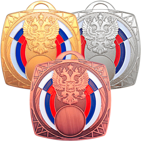 Комплект медалей MZ 35-70 (G/S/B) (70х70мм, D-25мм, s-2,5мм)