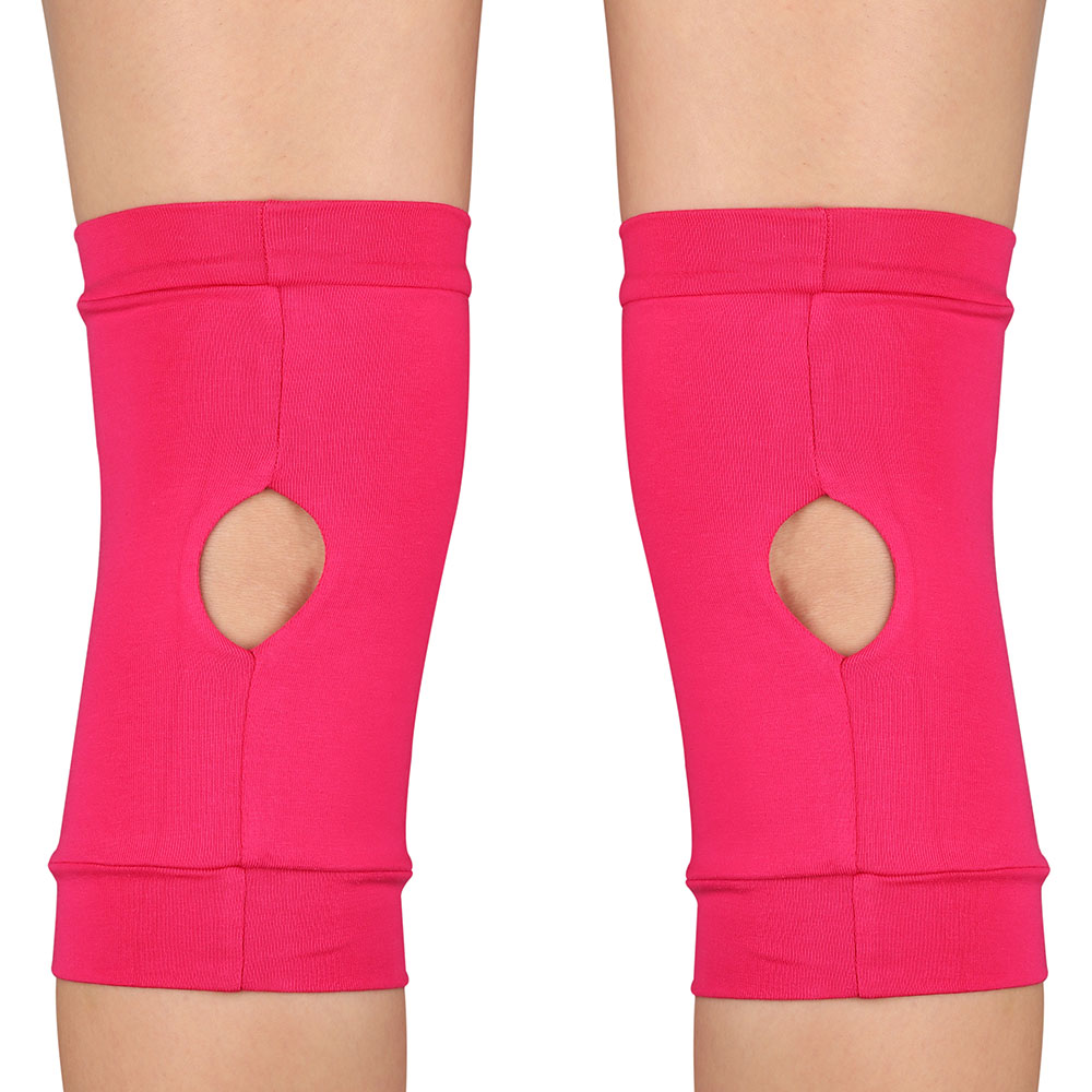 Наколенники для гимнастики и танцев INDIGO, SM-113-FS, р.XS, 3-6лет, хлопок, эластан, ПУ, фукс