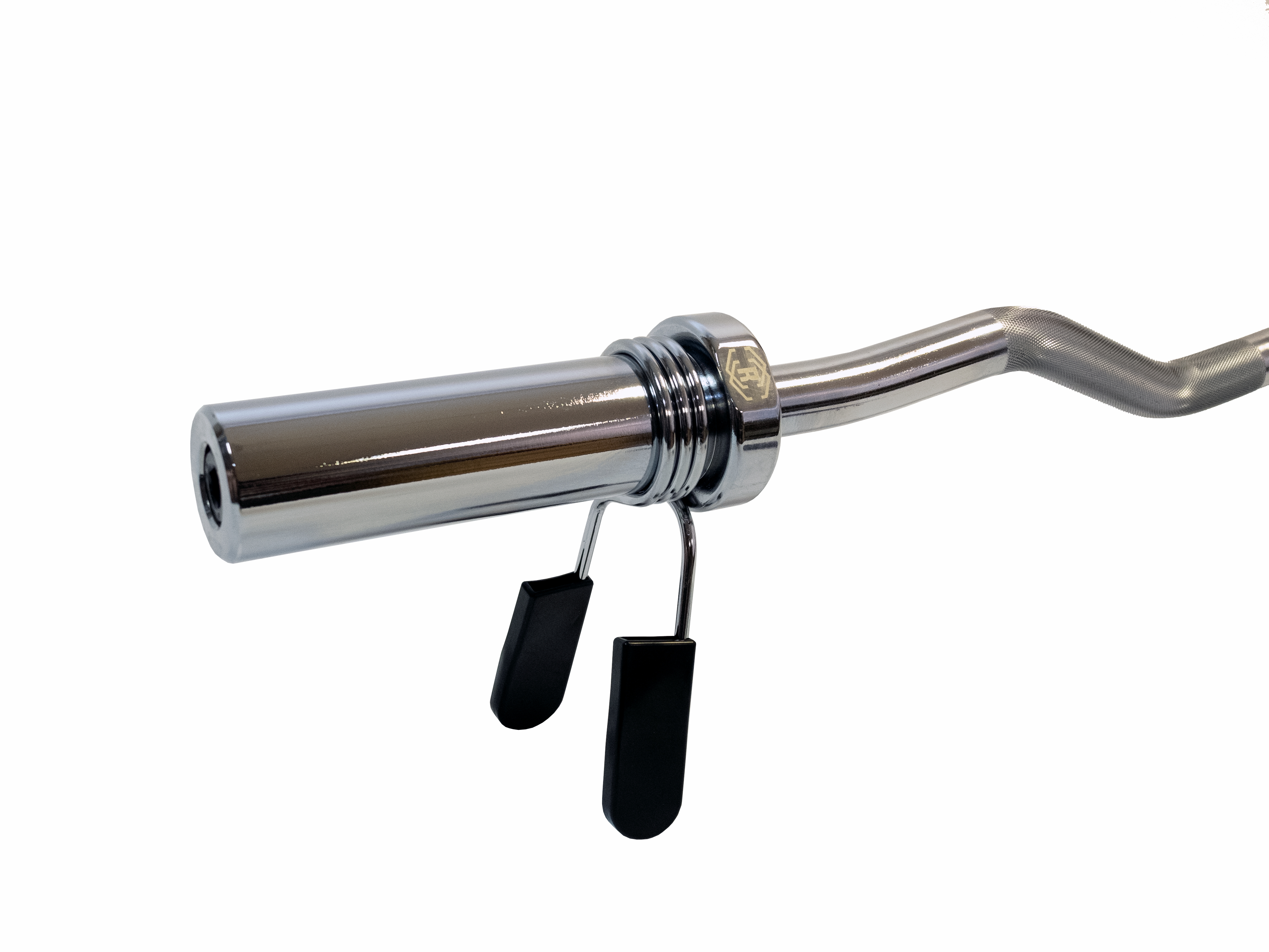 Гриф олимпийский слабоизогнутый хромированный 47" REBEL с замками