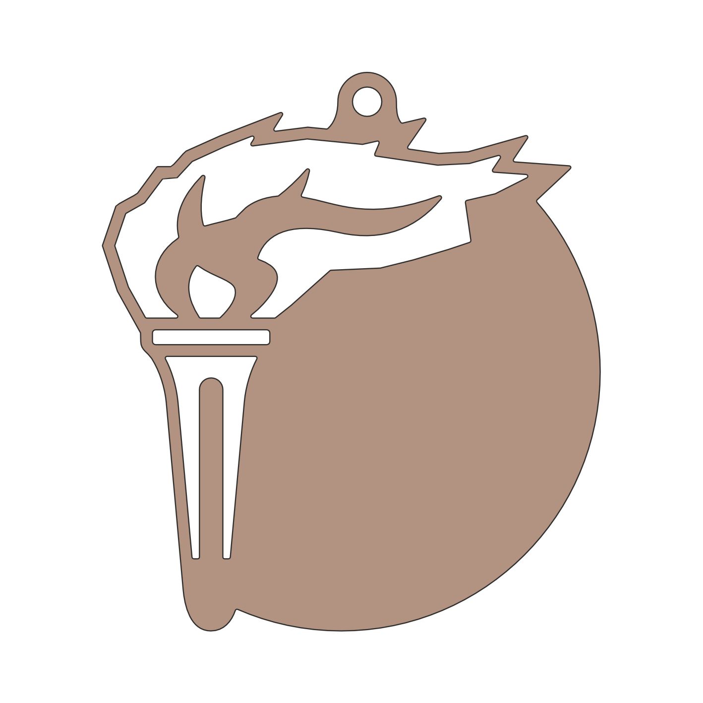 Заготовка медали MZP 835-90/BM под сублимацию (85х95 мм, s-2 мм)