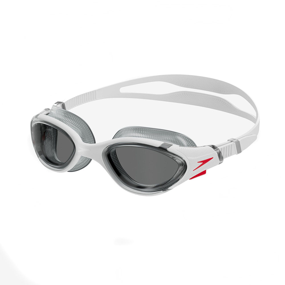 Очки для плав. SPEEDO Biofuse 2.0, 8-00233214500, ДЫМЧАТЫЕ линзы, белая оправа