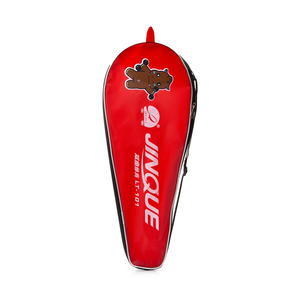 Набор для бадм. DOUBLE FISH JINQUE LT-101 детск, для начинающ.,дл.450мм,стал.стерж,алюм.обод, малин/