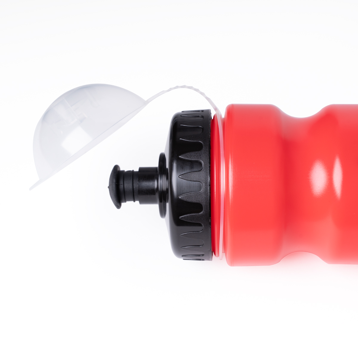 Бутылка для воды TORRES, SS1066, 550 мл, крышка с колп., мягк. пласт., красная, черная крышка