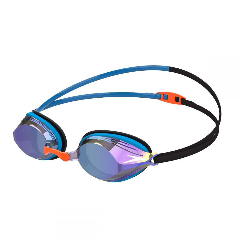 Очки для плав. SPEEDO Vengeance Mirror, 8-11324G790, ЗЕРКАЛЬНЫЕ линзы, синяя оправа