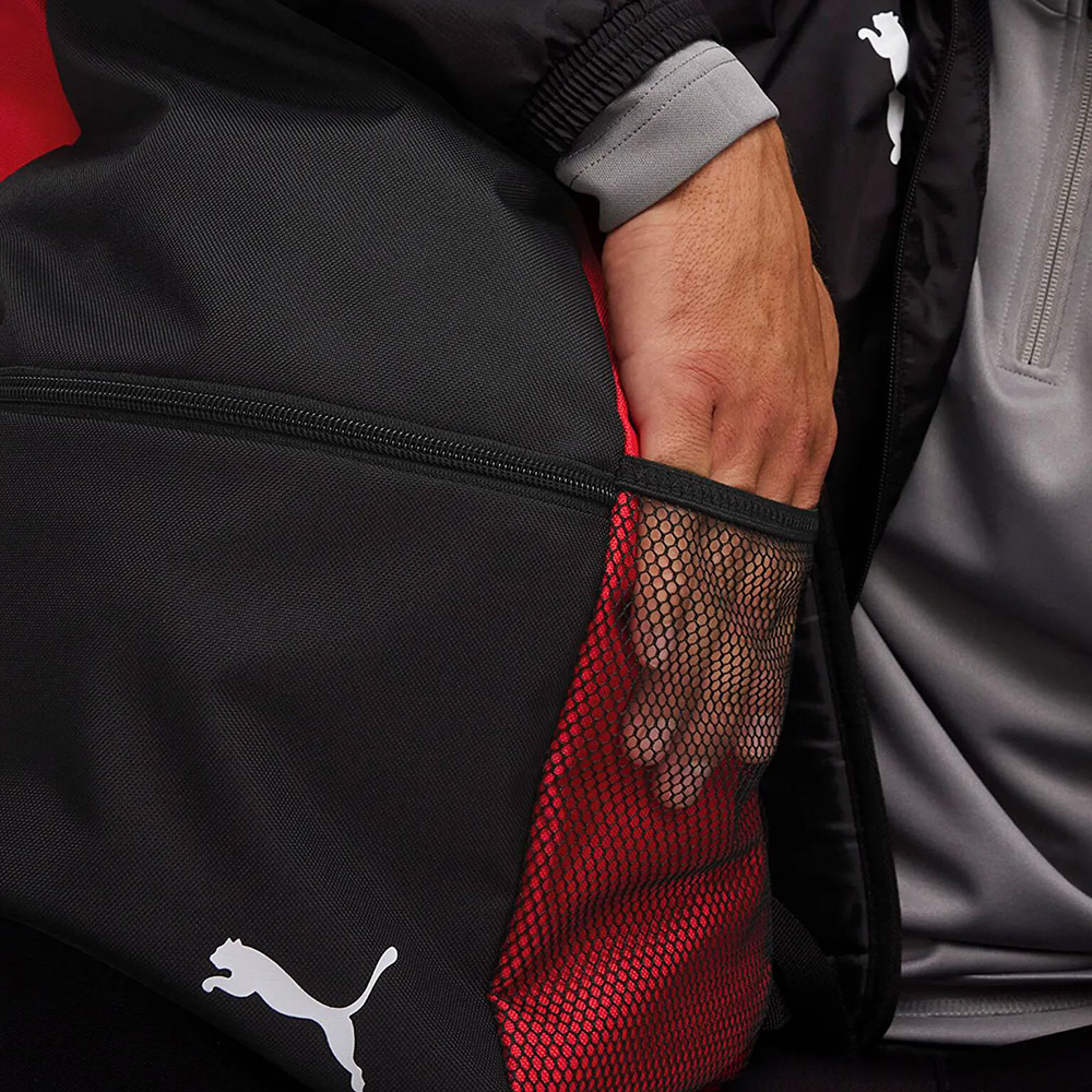 Рюкзак спорт. PUMA TeamGOAL, 09023803, полиэстер, черно-красный