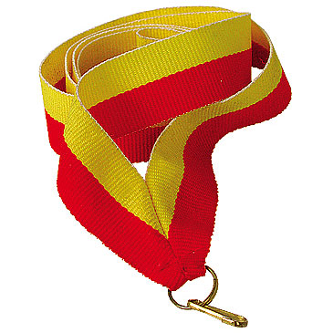 Лента для медали V2-Y/R желто-красная (22 мм)