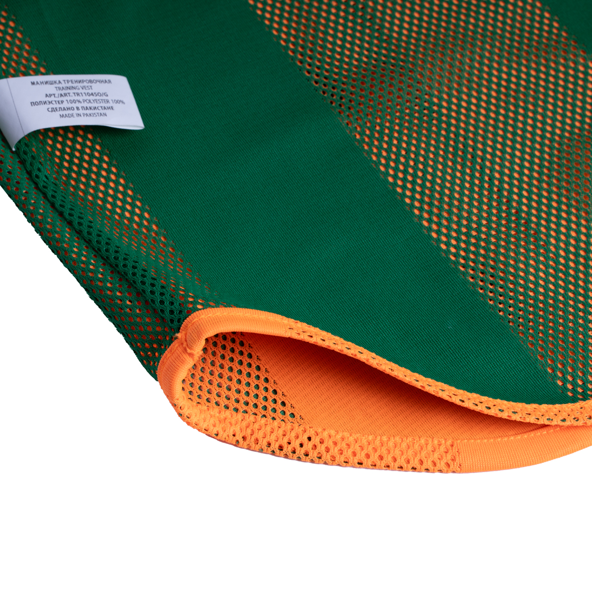 Манишка TORRES двухсторонняя, TR11045O/G, р.Sr, тренировочная, полиэстер, оранж-зеленая