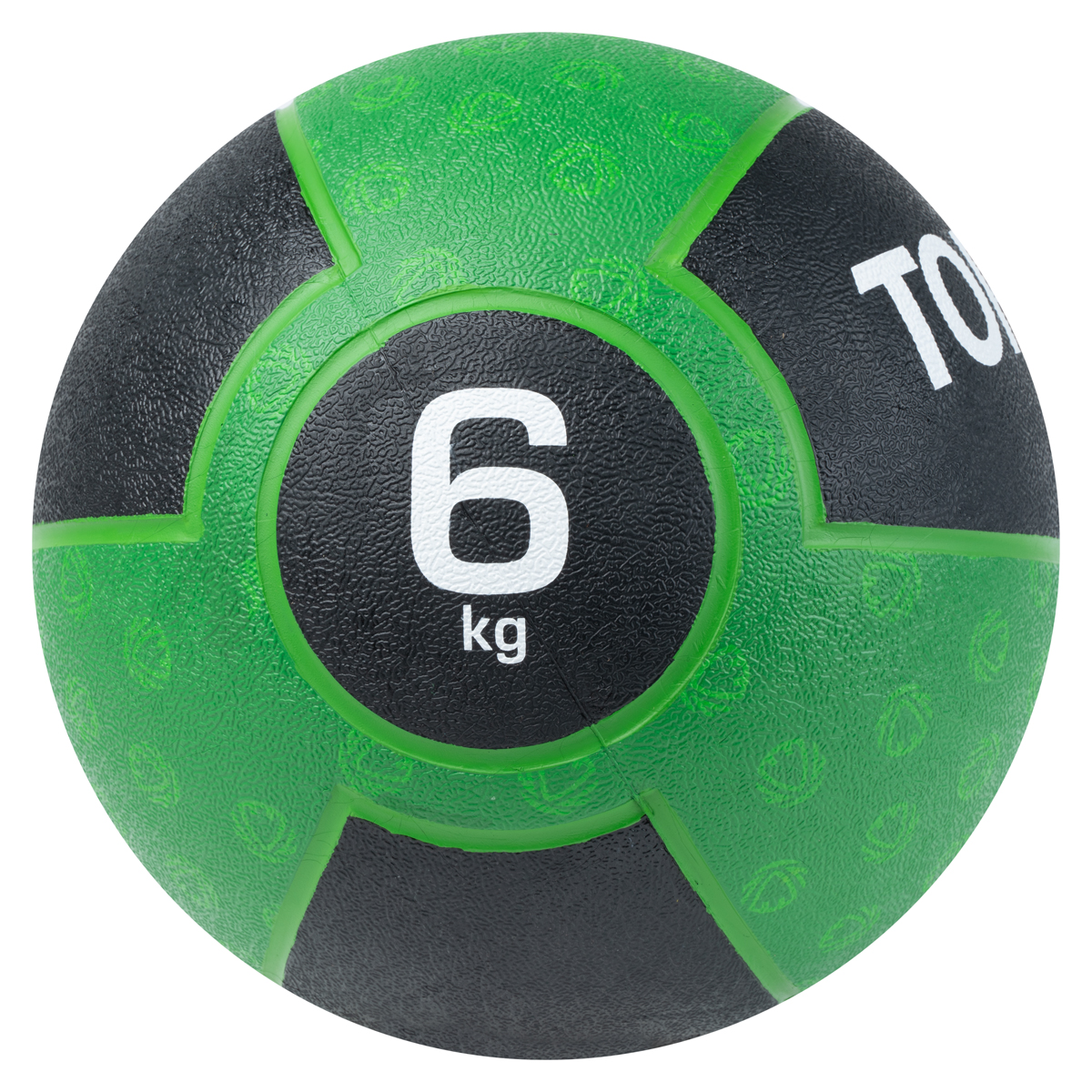Медбол TORRES 6 кг, AL00236, резина, диаметр 25,4 см, зелено-черный