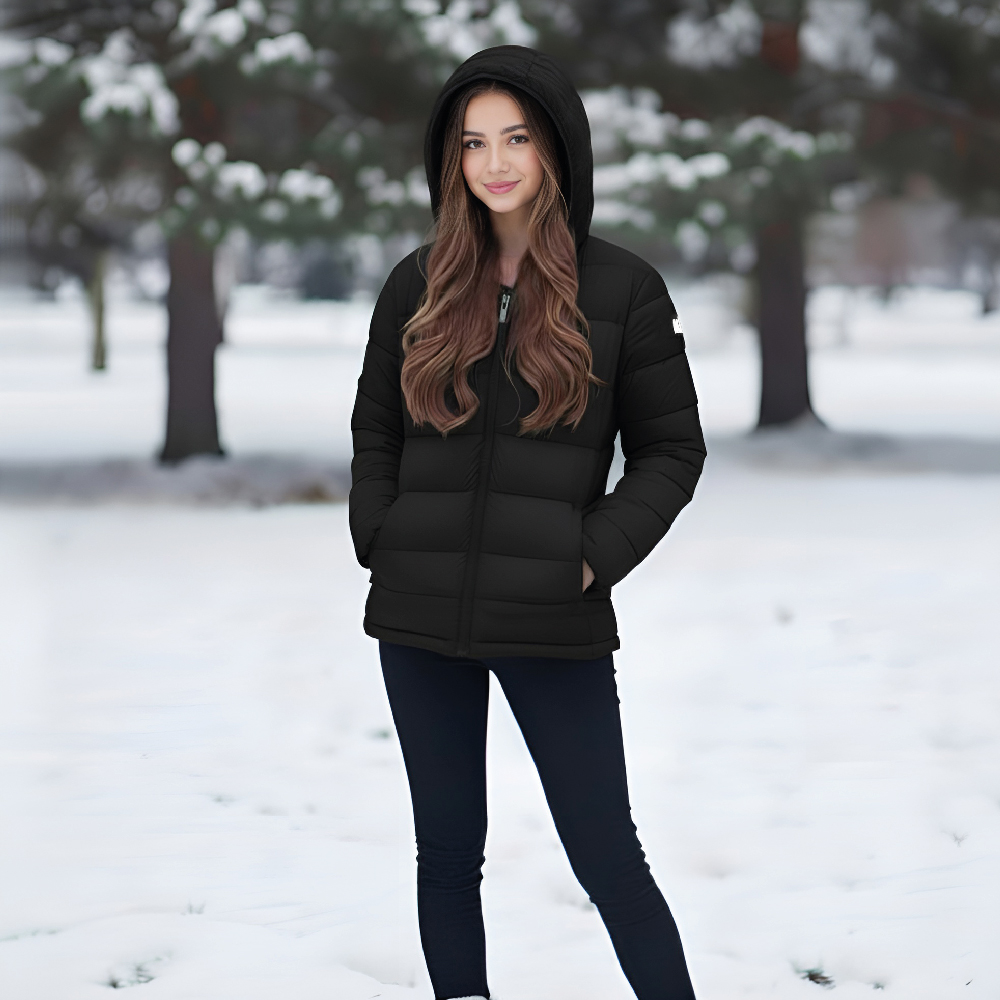 Куртка утепленная с капюшоном жен. MIKASA MT913-049-S, р.S, полиэстер, нейлон, черный