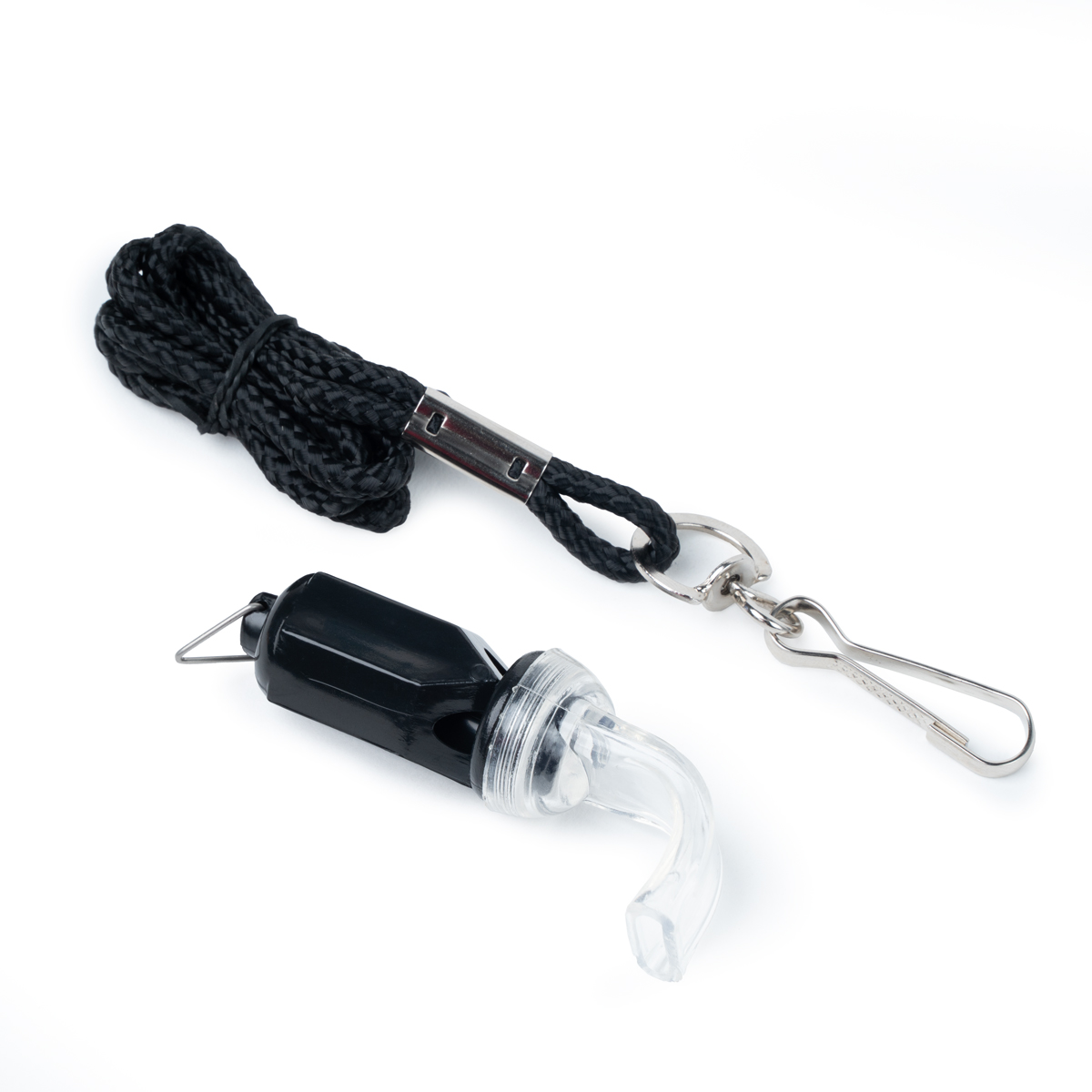 Свисток пласт. без шарика TORRES, SS1026, шнурок с карабином в комплекте, черный