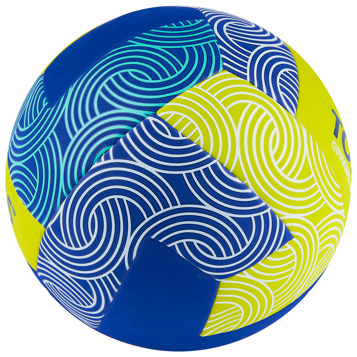 Мяч вол. TORRES Dig, V22345, р.5, синт.кожа (ТПЕ), клееный, бут.кам,салатово-синий