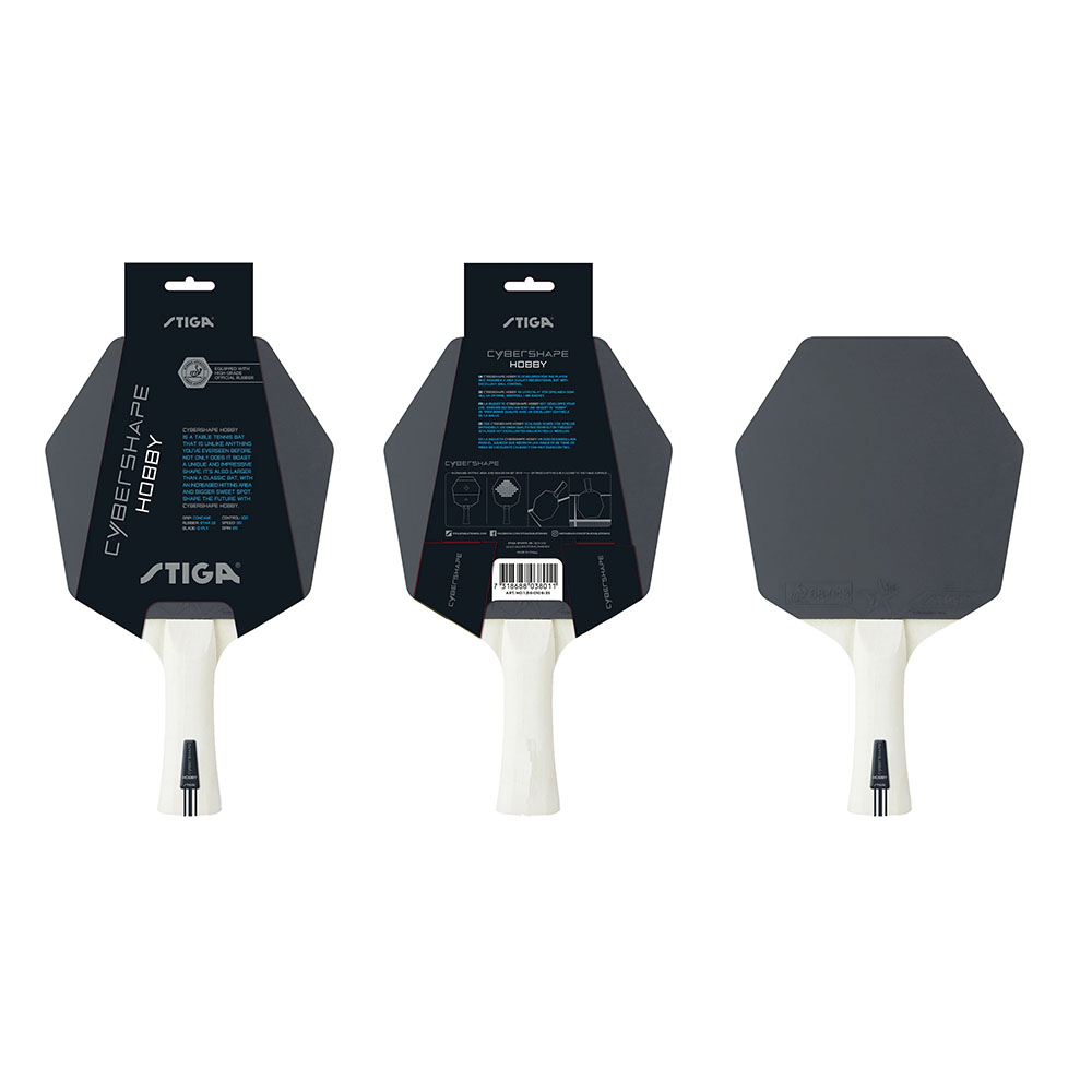 Ракетка для н/т STIGA Cybershape, 1216-0106-35,  накл. 1,6 мм ITTF, конич. ручка