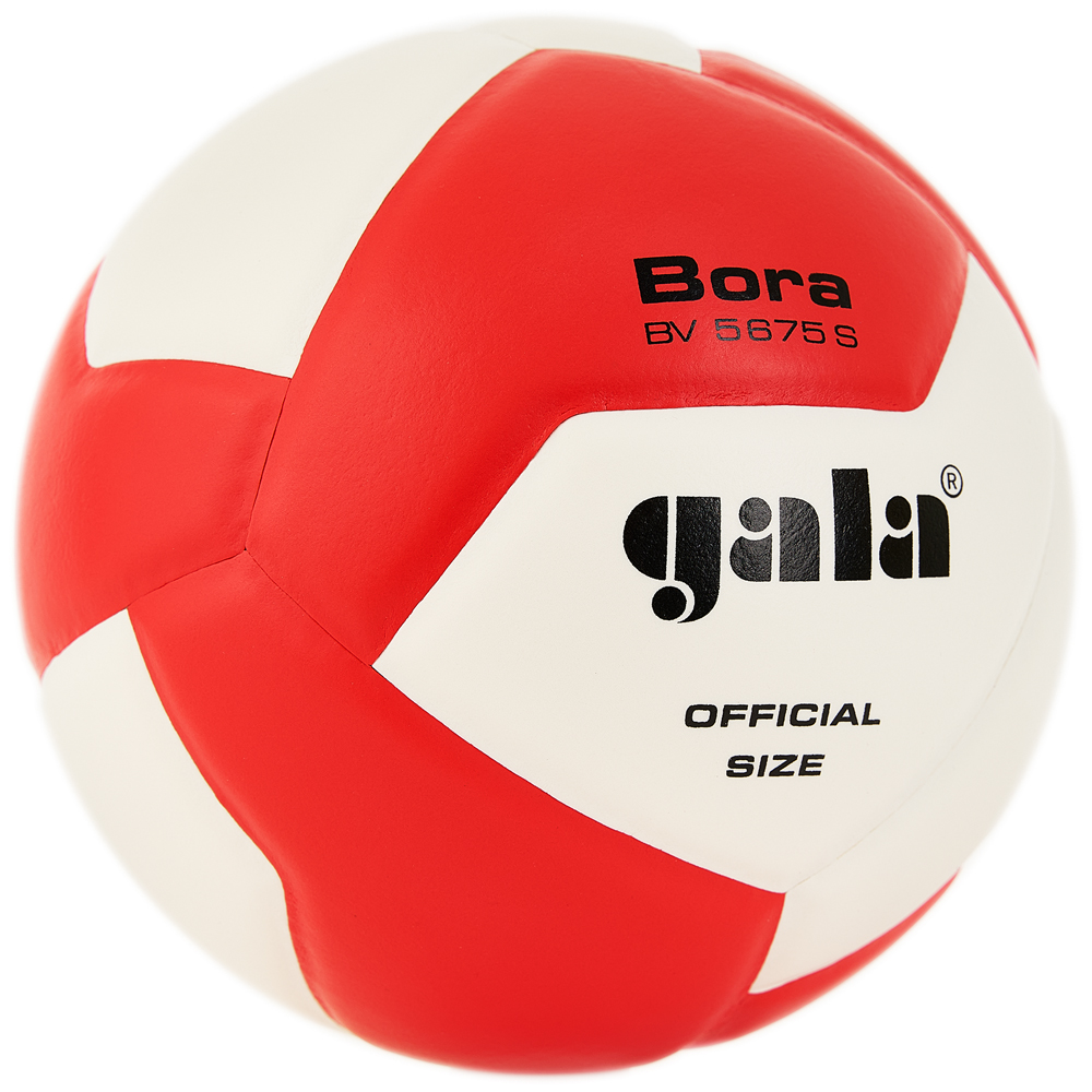 Мяч вол. GALA Bora 12, BV5675S, р. 5, синт. кожа ПУ, клееный, бут. кам, красно-белый