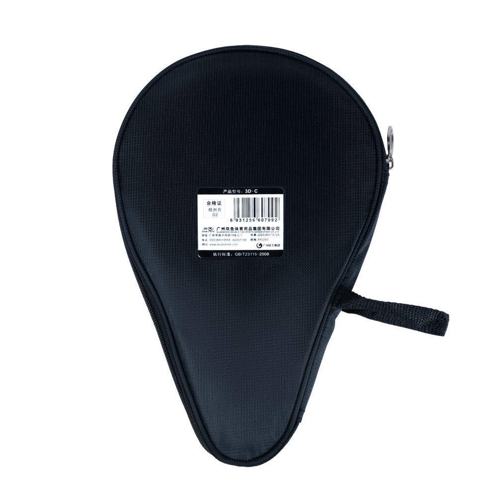 Ракетка для н/т DOUBLE FISH 3D-C, для любителей, накладка 1,8 мм, конич. ручка + чехол