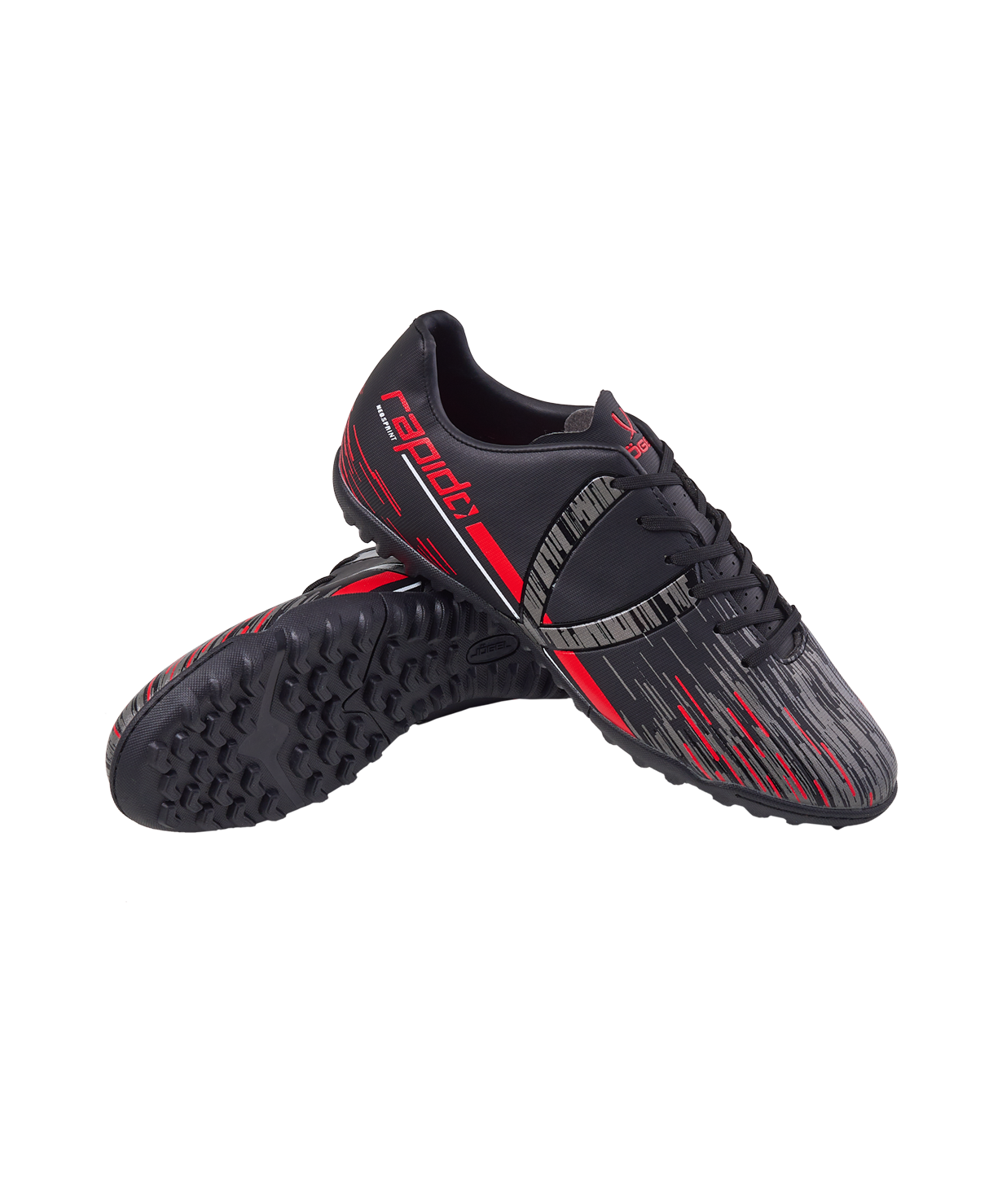 БЕЗ УПАКОВКИ Бутсы многошиповые JOGEL Rapido TF Black/grey