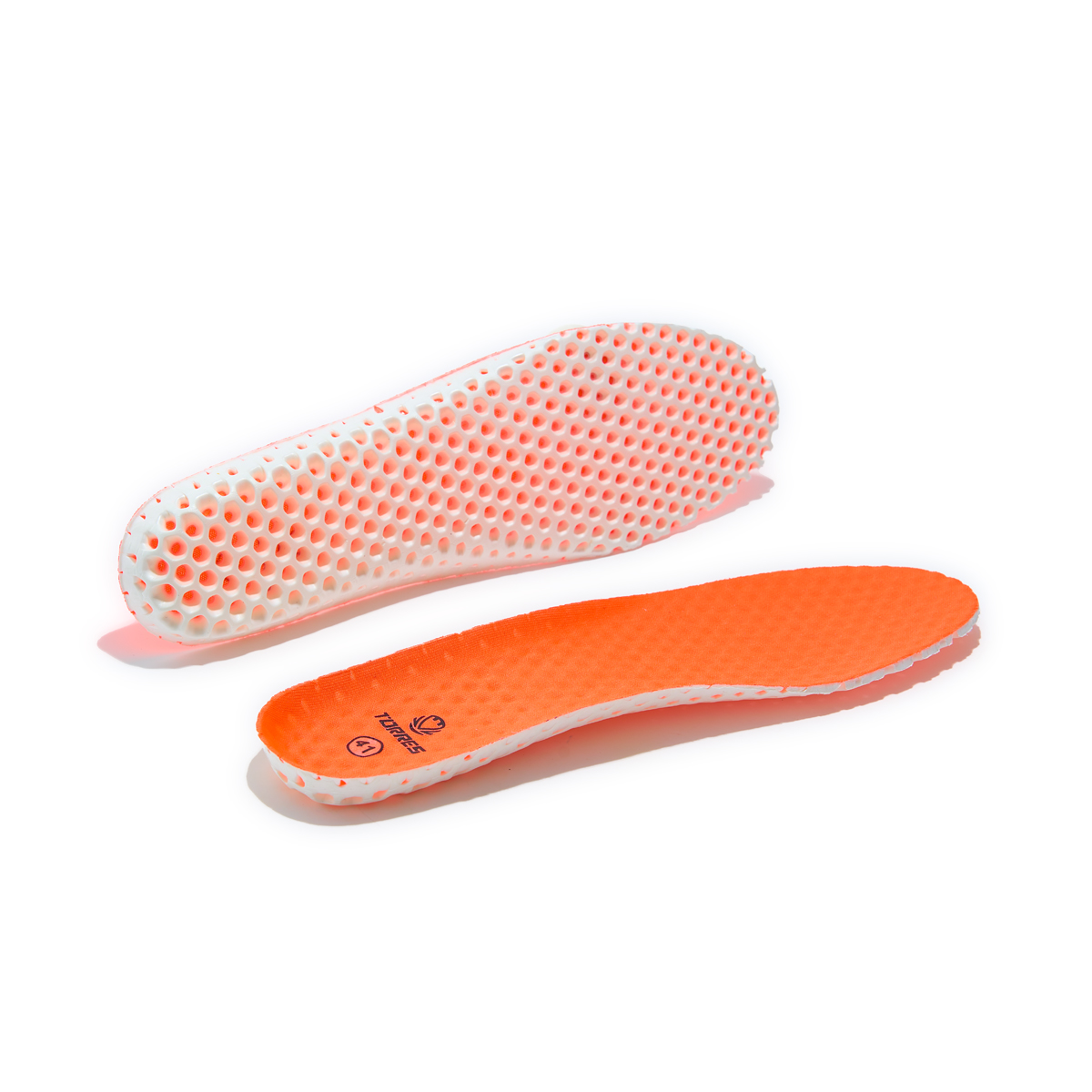 Стельки для обуви TORRES, TI59245-38, р.38, толщина 4-7мм, ЭВА,текстиль, оранжевый